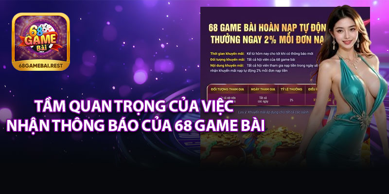 Tầm Quan Trọng Của Việc Nhận Thông Báo Của 68 Game Bài